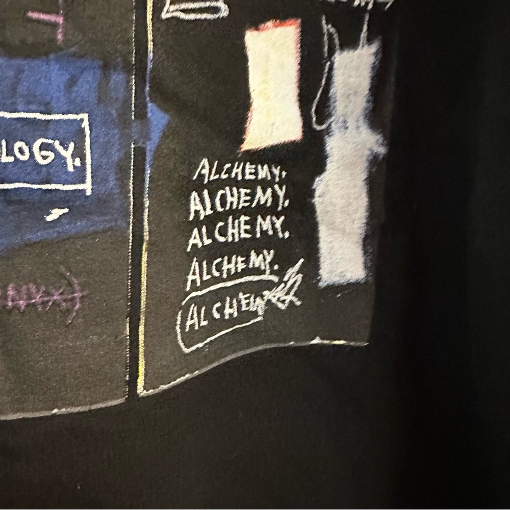 Jean Michel Basquiat x Dizzy Gillespie Jazz Horn Art Black Hoodie Size XL - Picture 5 of 10